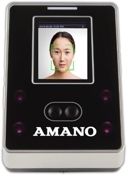 AMANO AFR-100 Facial Recognition Touch Screen Time Clock, Face + RFID + PIN, WiFi/Ethernet, for Time Guardian PC Software, Not for Cloud