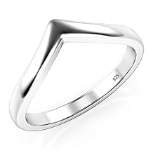 Metal Factory 925 Sterling Silver Chevron Stackable Ring