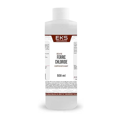 Dawn Scientific Ferric Chloride Solution 500ml Electronics Grade High Purity Etching Solution for PCB, Laboratory Use, Industrial Chemical Reagent for Circuit Board Processing