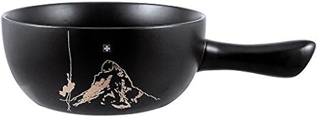Swissmar Gruyere Ceramic Fondue Pot 2.65L / 2.8QT Fireproof Clay Safe for Cooktop, Oven, Microwave & Burner Use Black Ceramic Replacement Pot Authentic Swiss Design 15 x 9 x 3.5 in