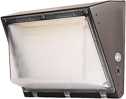 100W LED Wall Pack Light Fixture with Dusk to Dawn, 5000K Daylight Commercial Outdoor Lighting, 0-10V Dimmable 14000LM 600-800W HPS/HID Equiv., UL Waterproof LED Flood Security Light for Warehouse