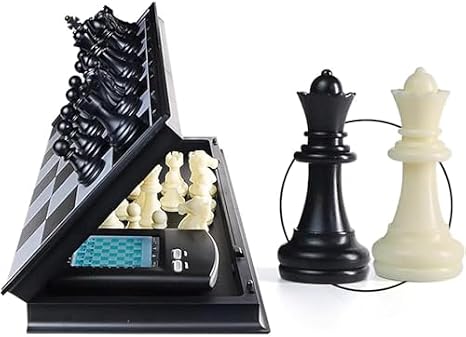 Electronic Chess Board with Touch Technology, Foldable Storage Design, Multi-Level Settings, No Network Required, Ideal for Kids and Family Entertainment