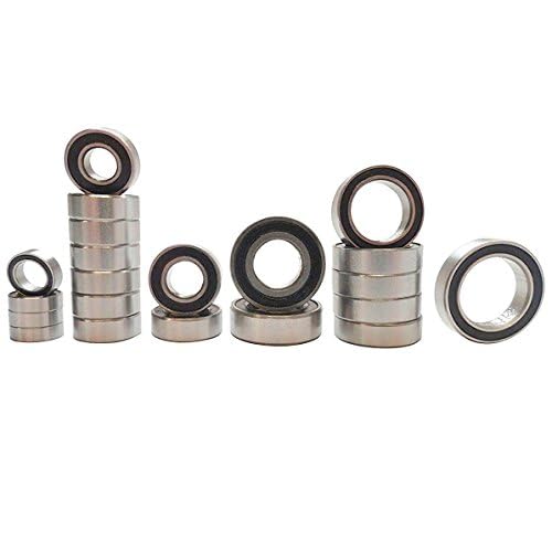 Apex RC Products Rubber Shielded Ball Bearing Set - Compatible with Traxxas Slash 4x4, Rally, Telluride #2000R
