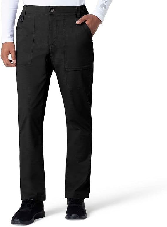 Carhartt Mens Men's Modern Fit Straight Leg Medical Scrubs Pants, Black, X-Large US