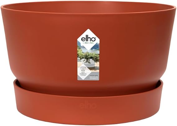 elho Greenville Bowl 33 - Flowerpot - Brique - Outdoor - 33 x H 19.5 cm