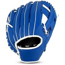 Baseball Glove, Softball Glove, Baseball Mitt, 10.5''-12.5'' for Youth Adult Training and Beginner Play, Synthetic Leather Outfield Mitts, Right Hand Throw