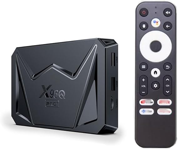 CHROX Android 14.0 TV Box, X96Q PRO+ Smart TV Box H728 Quad-Core 64-Bit ARM Cortex-A53 Support 8K/4K 2.4/5.0Ghz WIFI BT4.0 100/1000M HDMI 2.0 H.265 Set Top Box,4GB+64GB