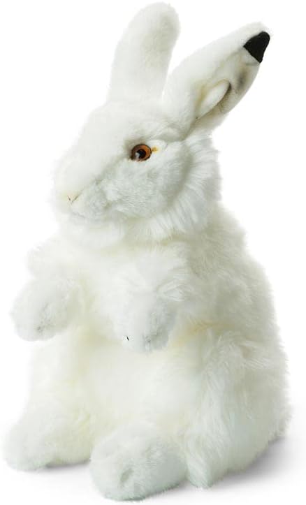 WWF WWF14574 Plush Collection World Wildlife Fund Bunny Plush Snow Rabbit, Realistically Designed Plush Toy, Approx. 24 cm Tall and Wonderfully Soft, Multi-Coloured