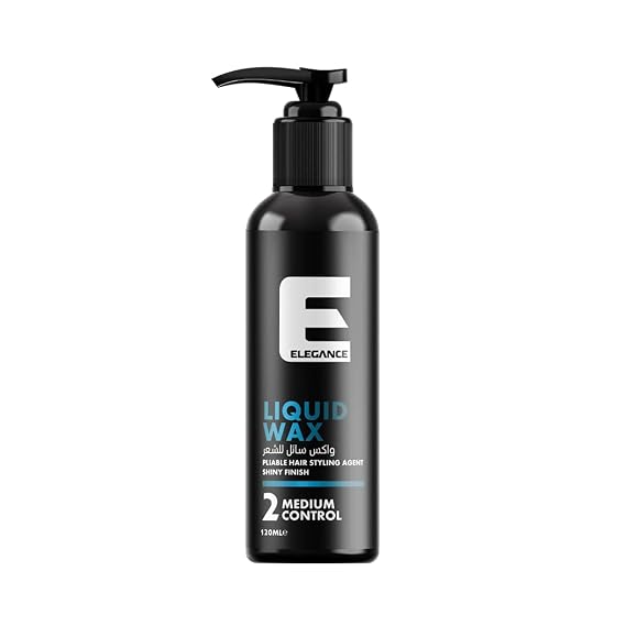 Elegance Liquid Hair Wax - 4.05 Oz, Hybrid Formula, Medium Control and Shine, Easy to Use