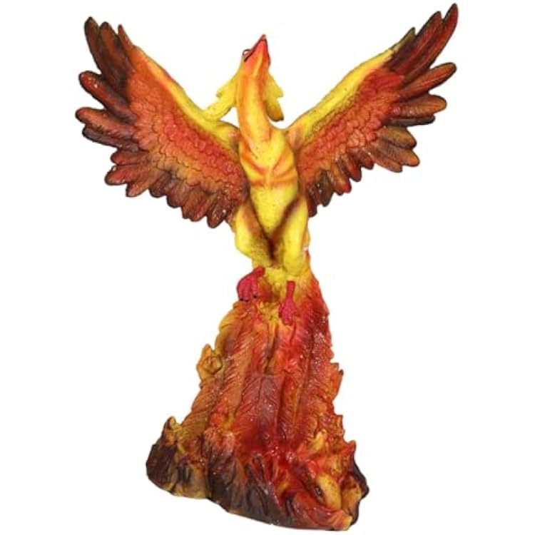 Ebros Gift Fawkes Resurrection of The Phoenix Fire Bird Rising Out of The Burning Ashes Statue Symbol of Transformation and Rebirth Figurine
