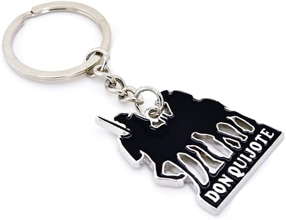 BDM Don Quixote keychain, Don Quixote of La Mancha, Quixote and Sancho Panza keychain, windmills, original for men and women