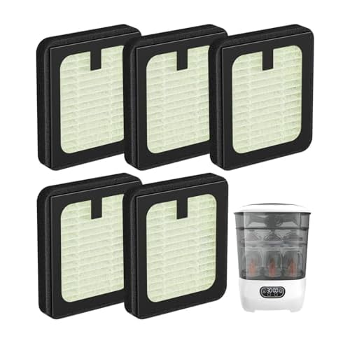 Dryer Advanced HEPA Filter Replacement for Baby Brezza Baby Bottle Washer, Sterilizer and Dryer Advanced Air Filter PartsNot for Pro, 5 Pack