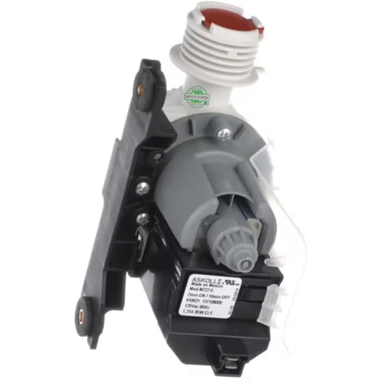 137108000 CKD108000X compatible with Crosley, Electrolux, Frigidaire, Gibson, Kenmore, White Westinghouse Washer Drain Pump fits old model number 137108000