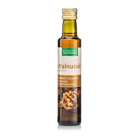 Sanct Bernhard Walnussöl geröstet kalt gepresst Gourmet-Qualität reiche Quelle für Alpha-Linolensäure 250ml