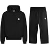 Tracksuit Men's Cotton 2-Piece Jogging Suit Zip Hoodie and Jogging Bottoms Baggy Two-Piece Tracksuit Autumn Winter Warm Leisure Suit Jogging Suit Y2K Streetwear Leisure Suit Unisex Sports Suit