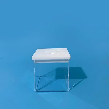 1pc Quartz Electrolytic Cell for Photocatalysis PEC Testing - 50x50x50mm, High Light Transmittance for Laboratory Use