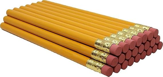 RevMark Jumbo Round Pencil 24-Pack with Black Lead, USA Made. Quality Cedar Wood for Carpenters, Construction Workers, Woodworkers, Framers, DIY, Students, Teachers (Yellow)