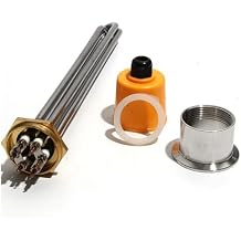 220V/380V Water Tank DN40/1.5" Heating Elements 3KW/4.5KW/6KW/9KW/12KW Electrical Immersion Heaters 201SS 8mm Tube(Heater Chuck,380V- 9KW)