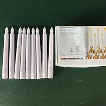 FPOO 7.9'' Battery Operated Windows Candles with Remote Timers, 6 pcs Flickering Flameless Christmas Taper Candles, Led Bright Warm Lights for Holiday Home Party Thanksgiving Decor