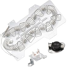 Dryer Heating Element Kit Fit for Samsung DVE45N5300W/A3 DVE45T3400W/A3 DVE45T3400P/A3 DVE45T3400V/A3 DVE45R6100P/A3 DVE45T3200W/A3 DVE45T6000W/A3 DVE45R6100W/A3 DVE45R6100C/A3 DVE45R6100V/A3