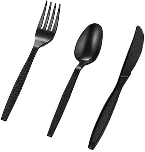 100pcs plastic forks spoons and knives