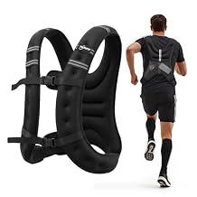 Weighted Vest, Weight Vest with Reflective Stripe, Body Weight Vest with Back Mesh Pocket for Women & Men, Home Gym & Outdoor Strength Training