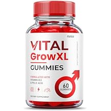 Vital Grow XL Gummies - Maximum Strength Formula - Vial Grow XL Extreme Strength Formula, Vital Grow XL Reviews, Overall Daily Health Support 1000mg Maximum Wellness Supplement Formula (60 Gummies)