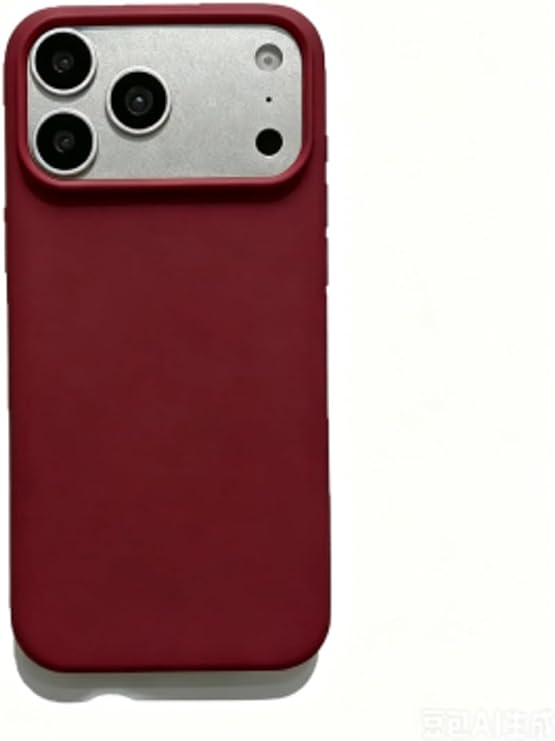 CONSTRAIN Apple iPhone 18 Pro Max ve iPhone 17 Pro Max İle Uyumlu Kamera Korumalı İçi Kadife Mat Yüzeyli Silikon Telefon Kılıfı Arka Kapak - Bordo