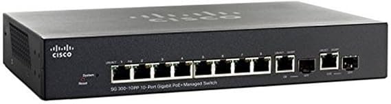Cisco 10-Port L3 Managed Switch (SG300-10PP-K9-NA)