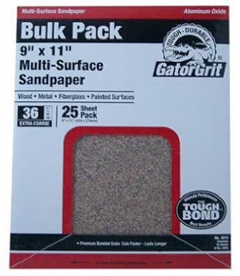 9"x11" Extra Coarse Sandpaper - 36 Grit