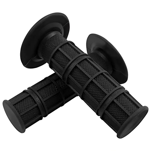 Worldmotop Motorcycle Handlebar Grips Non-Slip Soft Rubber Grips Handlebar with 78 22mm 24mm Replacement for All Off Road ATV Dirt Bike, Bike Handle GripsBlack