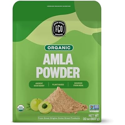FGO Organic Amla Powder, 2 Pound  32oz, USDA Organic Indian Gooseberry Amalaki, Non-GMO, Natural Vitamin C - 100% Raw and Natural Pack of 1