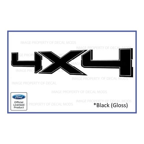 Decal Mods 4x4 Black Gloss Decals Stickers Truck Bedside for Ford F150 - CB 2009-2014 Set of 2