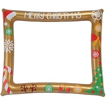 Soochat Christmas Photo Booth Props Frame Christmas Inflatable Selfie Frame Picture Selfie Frame Party Supplies - Xmas/Winter/New Year Decorations
