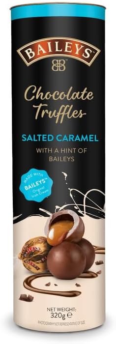Baileys Truffles Tube 320g - Salted Caramel - New Packaging Best For Anniversary Birthday Easter Christmas Gift