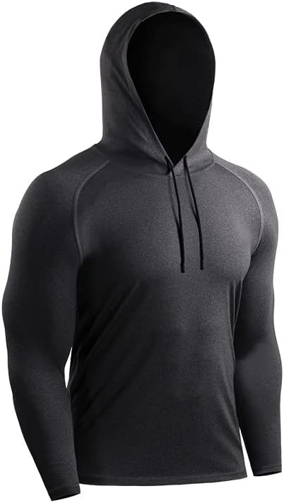 Running and Workout Long Sleeve Shirts for Men, Breathable Moisture-Wicking Fabric