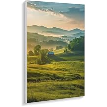 Shrandi Rolling Green Hills at Sunrise Paint by Number, Adult Paint by Number Kits, Painting Kits for Adults Digital Oil Painting Gift and Home Wall Decor 12 * 16inch (30 * 40CM