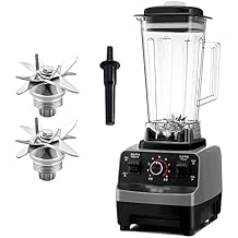 Commercial Smoothie Maker, 1600W Professional Countertop Mixer, Multi-Function Soy Milk Maker, 2L Large Capacity, Time Setting Function