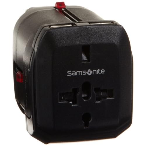 Samsonite Luggage Universal Power Adapter, Black, One Size