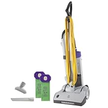 ProTeam ProGen 15 Single Motor Commercial Upright Vacuum with ProLevel HEPA Media Filtration and Onboard Tools, Tool Free Declogging Features, CRI Silver, 15 Inch Cleaning Path, 50 Foot Cord (15 Inch)