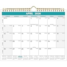 Wall Calendar 2026-2027 Run Now to Jun 2027, 11 x 8.5 In, 20 Months Calendar, Small Monthly Calendar 2025-2027 Wall, with Thick Paper, Holidays, Julian Dates & Notes, Colorful Design