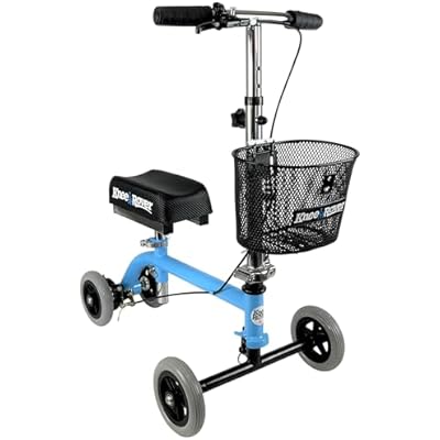 KneeRover Kids Knee Walker Child Knee Scooter for Small Adults for Foot Surgery, Broken Foot, Ankle Injuries - Lightweight Pediatric Knee Scooter for Broken Ankle Light Blue