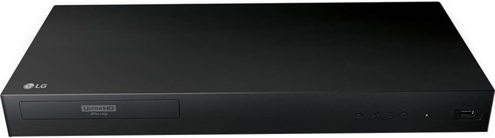 LG 3D Ultra High Definition Blu-Ray 4K Player with Remote Control, HDR Compatibility, Upconvert DVDs, Ethernet, HDMI, USB Port Black - NO WiFi
