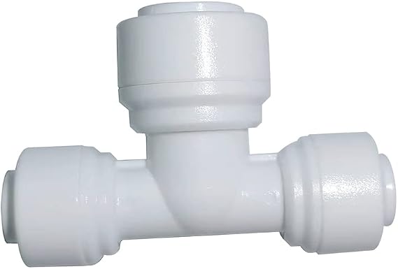 MALIDA ST003D Union Tee Connector 1/4" to 3/8" to 1/4" Tubing/Hose/Pipe Use Quick Connect Plastic Fitting for Reverse Osmosis System,Pack of 10.
