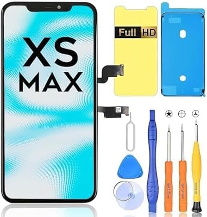 Ayake for iPhone Xs Max Screen Replacement, 6.5-inch LCD Display Full HD and Touch Digitizer Assembly True Tone Programmable Face ID Remains with Tool Kits, for Model A1921, A2101, A2102, A2103, A2104