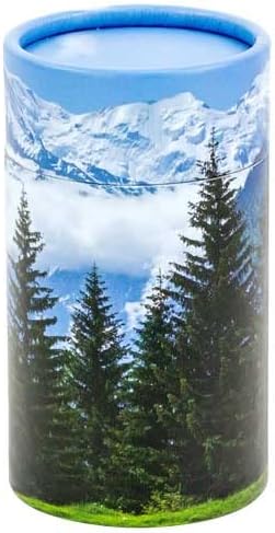 Mountain View Scattering Tube - Extra Small, Biodegradable Cremation Urn for Ashes, Extra Small Sized Cremation Urn, 5.25 Inches High