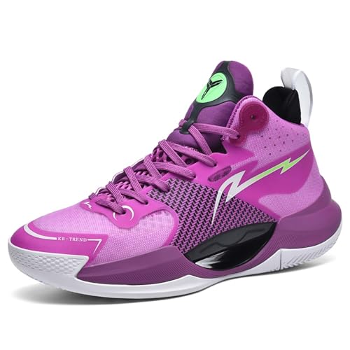 Unisex Basketball Shoes,Mesh Fabric Upper Comfortable Breathable Soft,Combat Basketball Shoes Men,Indoor and Outdoor Basketball Shoes,Street Basketball Shoes,High Top Running Shoes