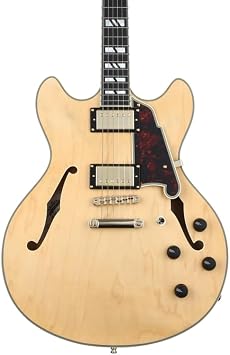 D'Angelico Deluxe DC Semi-hollowbody Electric Guitar - Satin Honey