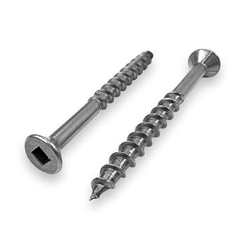 BCP Fasteners 100 Qty #8 x 1-5/8" Stainless Steel Fence & Deck Screws - Square Drive Type 17 BCP210