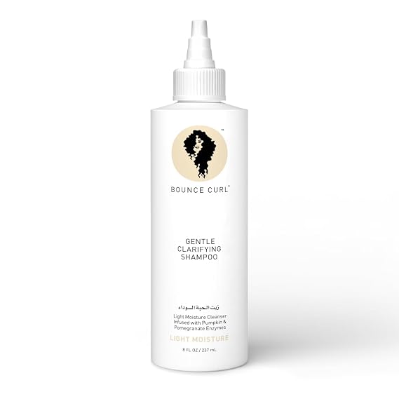 Bounce Curl Clarifying Shampoo for Curly Hair, Sulfate Free, Pomegranate Enzyme Formula, Gentle Cleanse, Frizz Control, Vegan, 8 oz